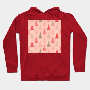 Blush Minimal Christmas Trees Hoodie